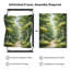 Très grand art mural imprimé sur un sentier forestier ensoleillé entouré de bouleaux verts luxuriants pour le salon ou la chambre à coucher - «Assemblage requis du cadre (cadre non fini)»-130768348