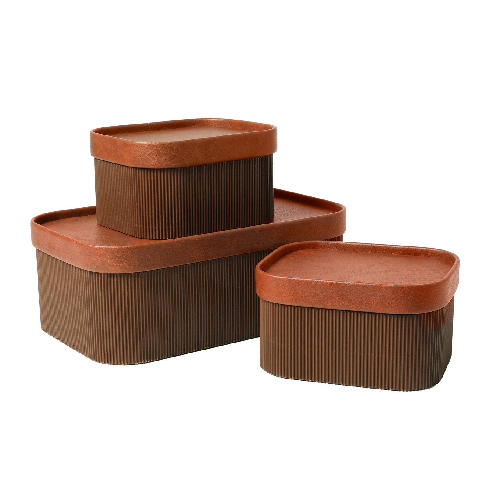 Decorative Basket - Set of 3, Chestnut Brown