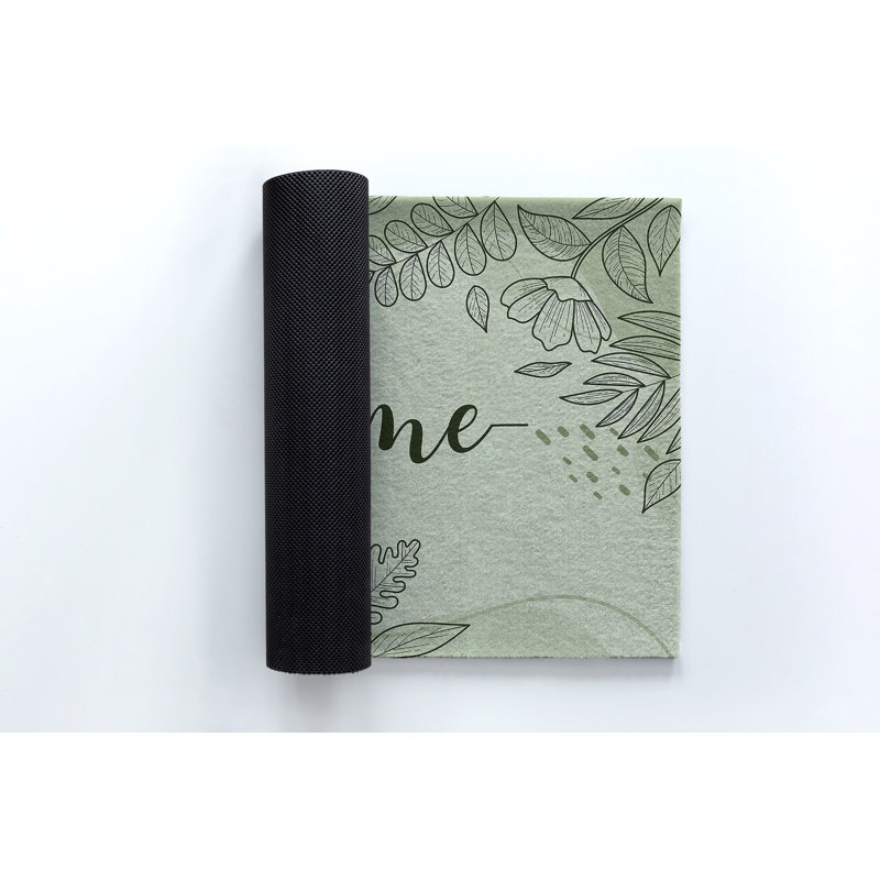 Non-Slip Floral Outdoor Doormat
