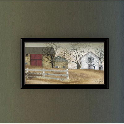 "The Old Stone Barn" Framed Wall Art for Living Room, Bedroom Wall Decoration by Billy Jacobs
