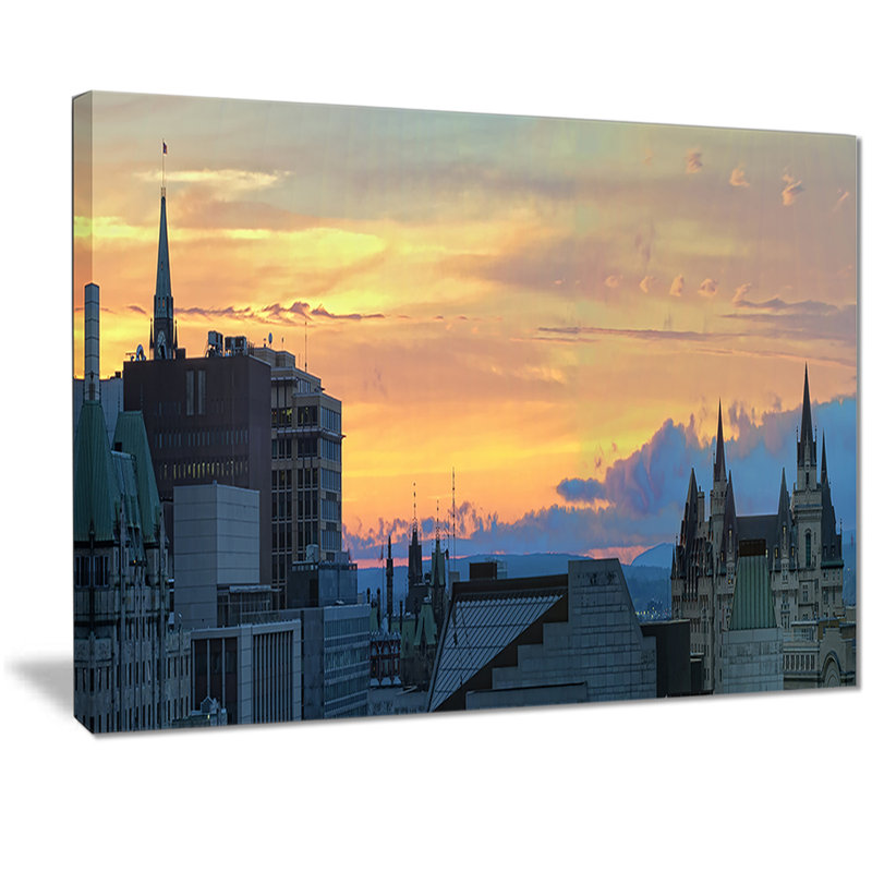 « ottawa city panoramique », impression sur toile, H 20 po x l 20 po x P 1 po