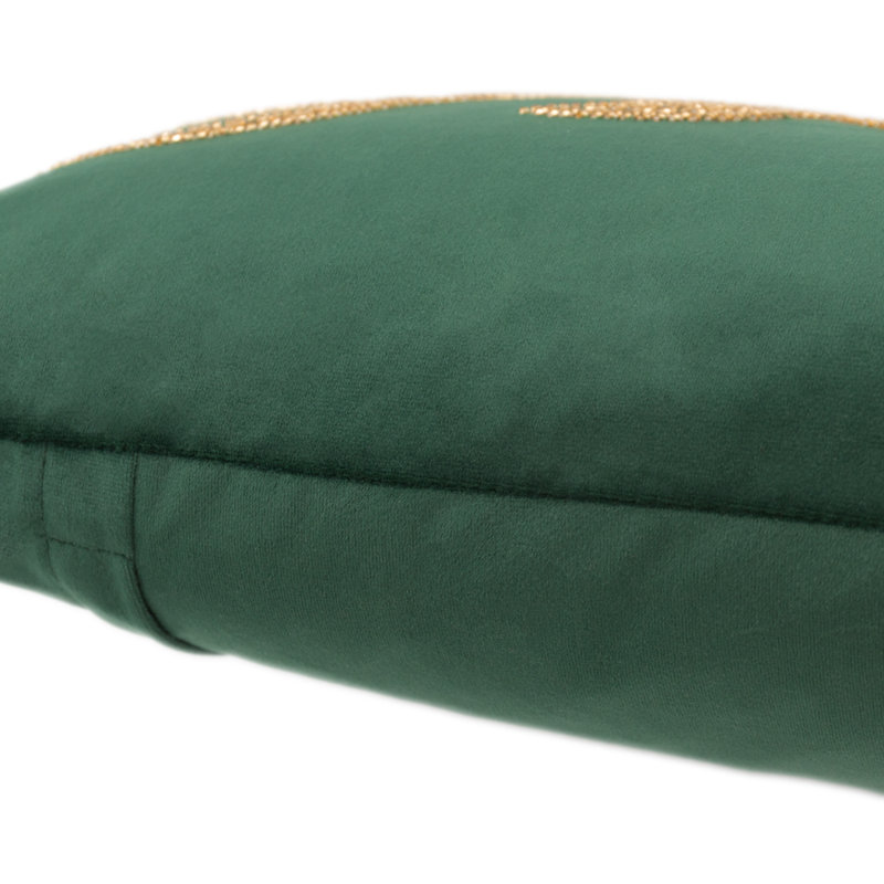 Sequined Velvet Pillow Cover, Green