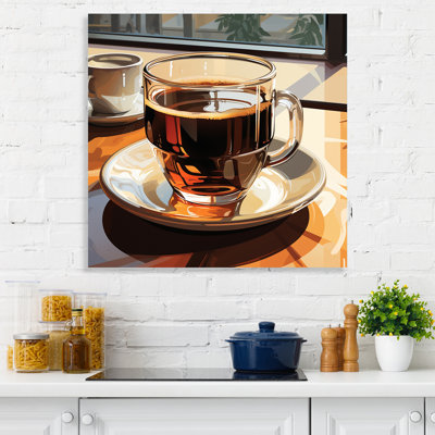 Crisp Espresso Elegance Coffee - Art mural café