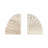 Latitude Run® Onyx Marble Semi Circle Bookends, Set Of 2, Luxurious Tan, Elegant Home Decor, Natural Marble Material, Perfect For Book Lovers And Office Desks.
