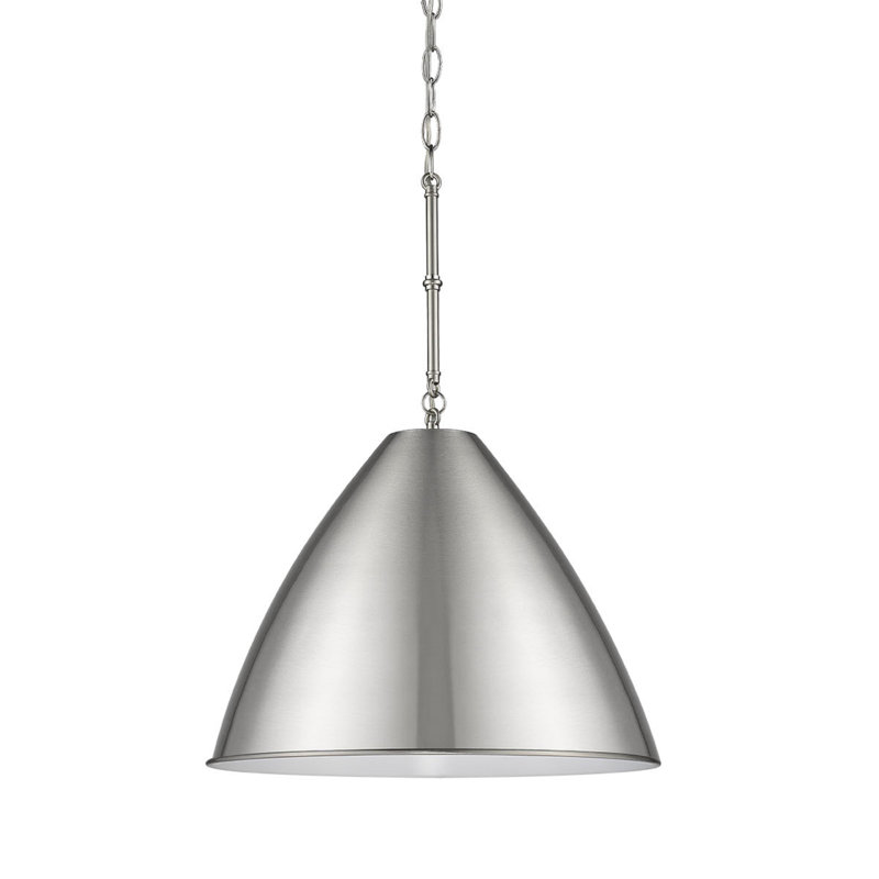 Feldt 1 - Light Single Pendant, Nickel, 28" H x 21" W x 21" D