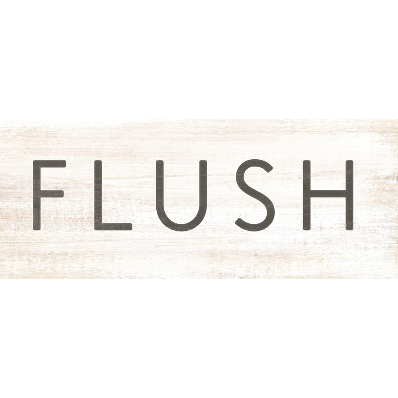 Flush - Textual Art Print, 20 cm H x 30 cm W, Wrapped Canvas