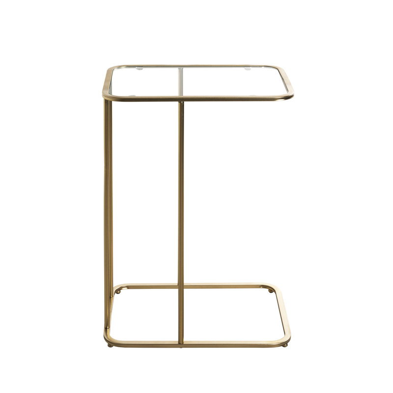 Marseilles Glass Top Frame End Table
