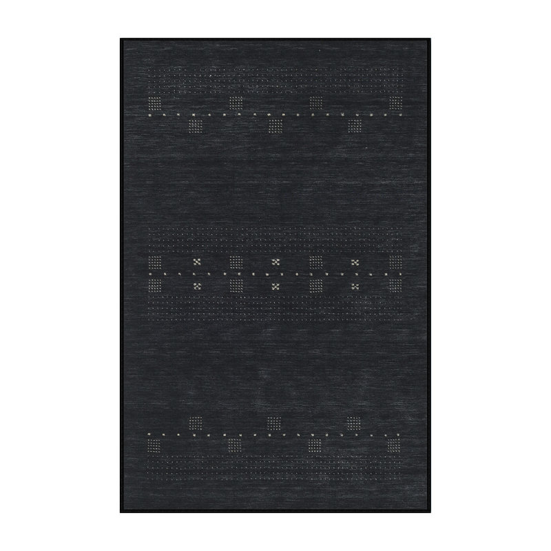 Tapis abstrait noir, Rectangle 8 pi x 12 pi