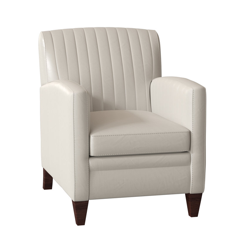 Barnabus Leather Club Chair, Outsider Raven Genuine Leather, Mahogany