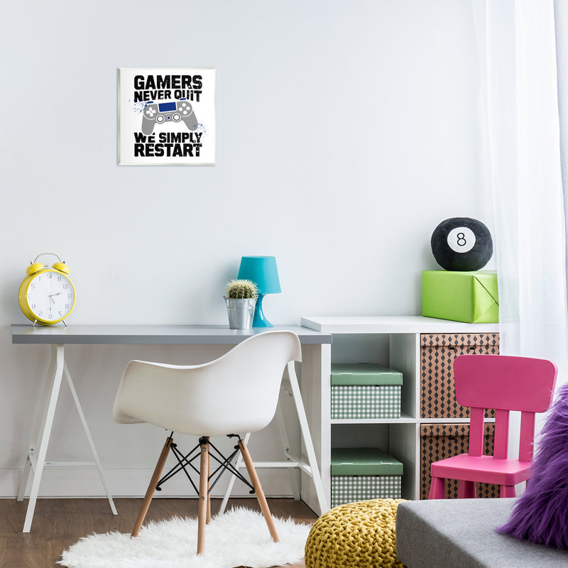 «Simply Restart Gamer Motivation», plaque murale par Kim Allen