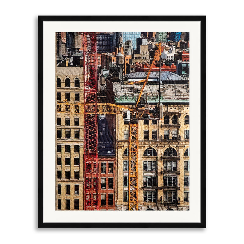 Mercer Street Construction Print by Marilyn Henrion, Black Framed Paper, 30" H x 24" W