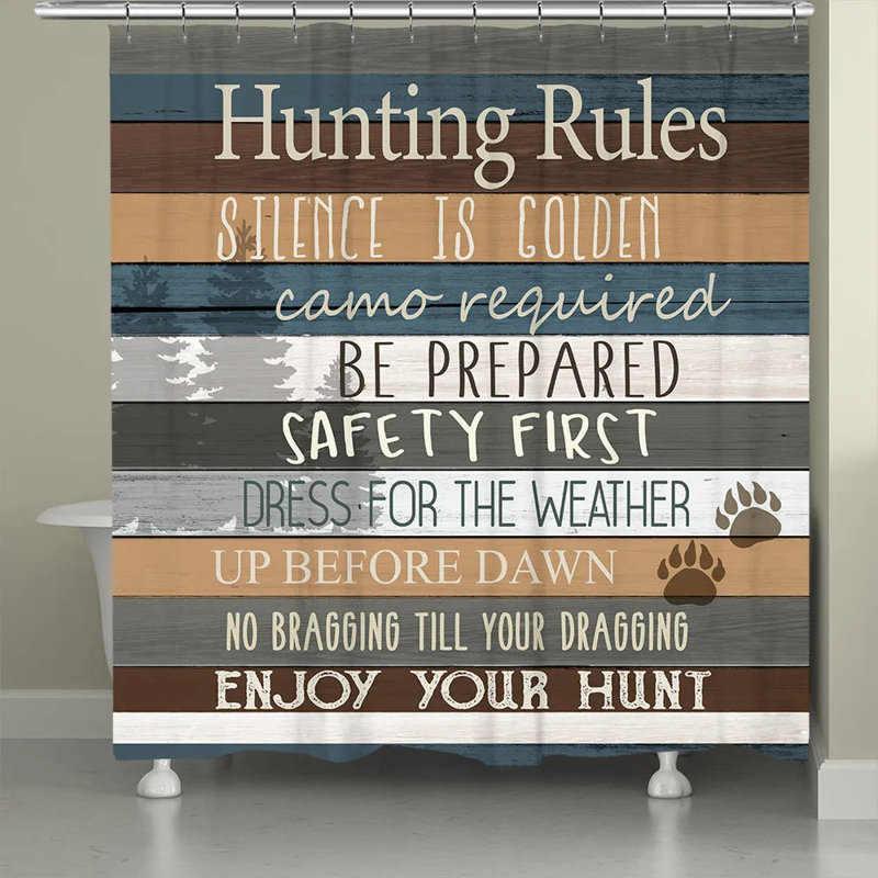 Rideau de douche Hunting Rules