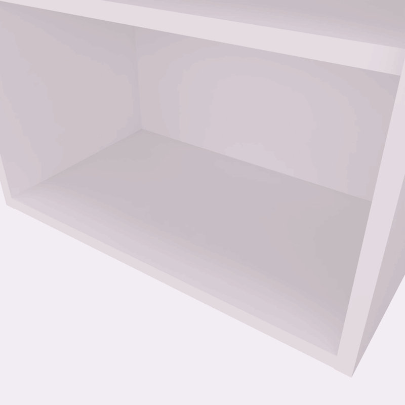 Armoire murale avec rangement ouvert, Blanc