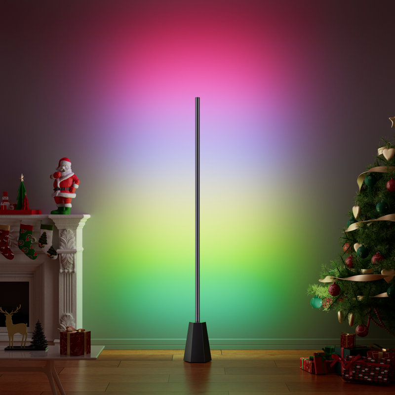 Lampe de coin sur pied 54 po à DEL à intensité variable avec commande intelligente