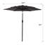 Parasol de patio extérieur de 10 pi, auvent en acier avec abat-jour en acier, pour la cour de la piscine (base non incluse)-129975272
