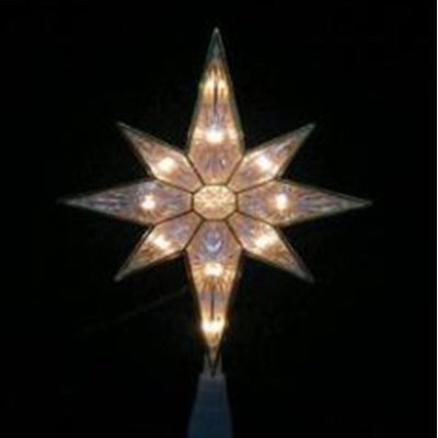 11" Lighted Bethlehem Star with Trim Christmas Tree Topper