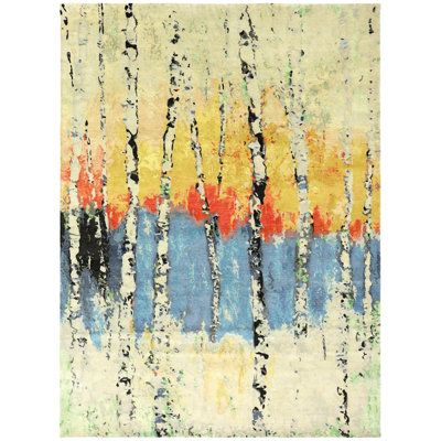 New Nepalese Zion Wool On Cotton 9Ftx12ft Sky