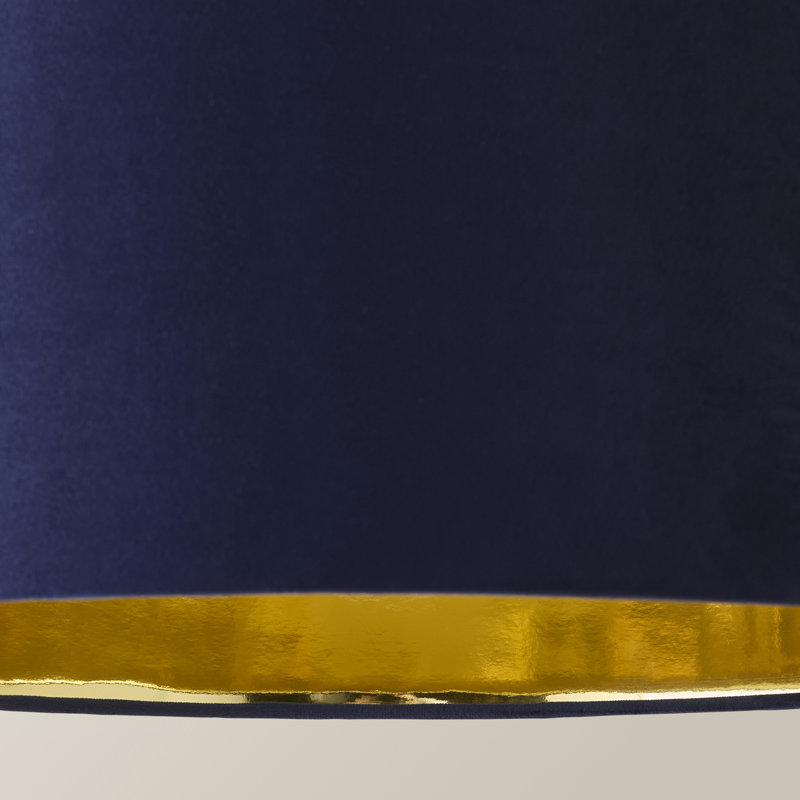 Aguie Linen Blend Drum Lamp Shade ( Slip-On ) in Blue, 25" H x 45" W x 45" D