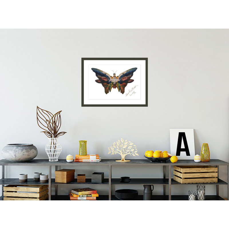 «ButterflyAlbert Bierstadt», estampe numérique encadrée, H 21,7 po x l 29,5 po