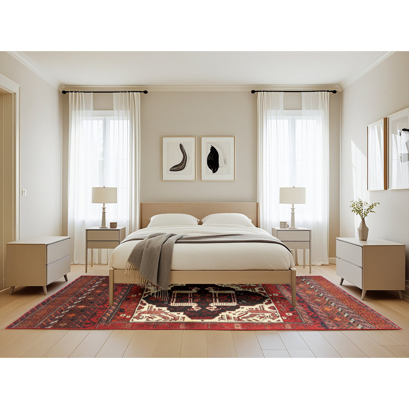 Tapis rouge à motif sud-ouest, Rectangle 5 pi x 8 pi