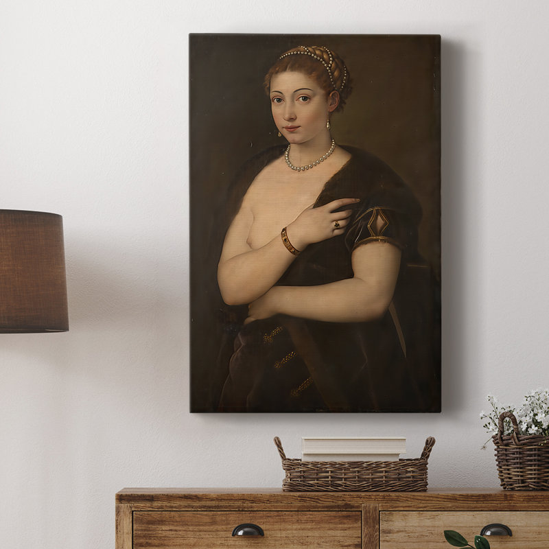 «Girl in a Fur» par Titian, 8 x 12