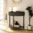 Console Table With Unique Half Moon Design End Table With 2 Storage Drawers And Bottom Shelf-1867309442