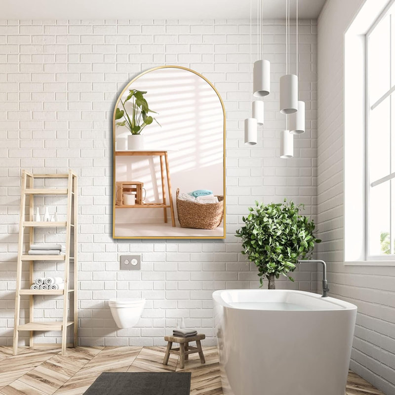 Miroir mural Vibretha, 24 po x 36 po, Or