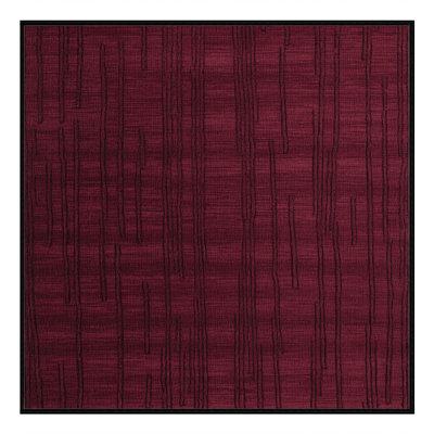 Tapis rouge abstrait lavable à la machine