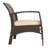 Patio Sense Bondi Armchair-Lightweight & Durable - Low Maintenance -Khaki Cushion Included - Mocha