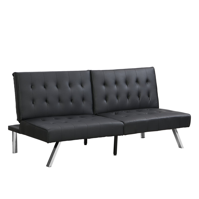 Multifunctional Black Bed, Wood Frame, Stainless Leg, 650Lbs Weight Capacity Bed With Space Concept, And Materials