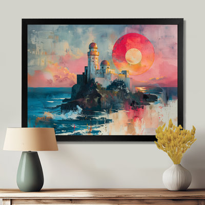 «Pink Blue Summer Coastal Astral Observerals - Reproductions d'art mural
