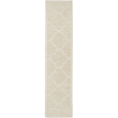 Romina Beige Handmade Wool Geometric Rug