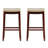 Arlyce 26.5" Solid Wood Backless Counter Stool with Vegan Leather Upholstered Seat-1432964290-1421858992