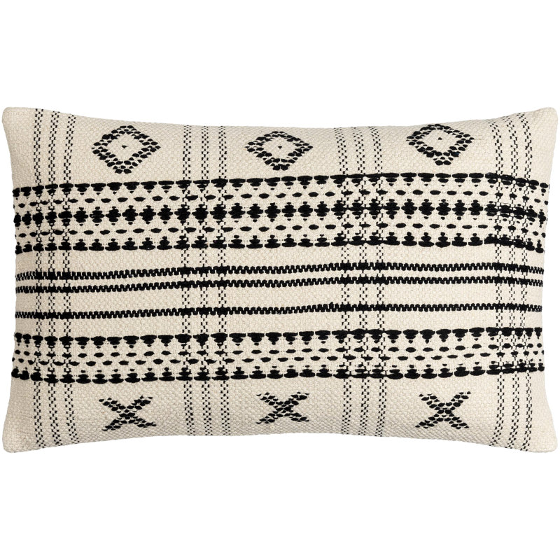 Oreiller en coton Becki Owens x Livabliss Myrna, H 14 po x l 22 po, polyester, Rectangle