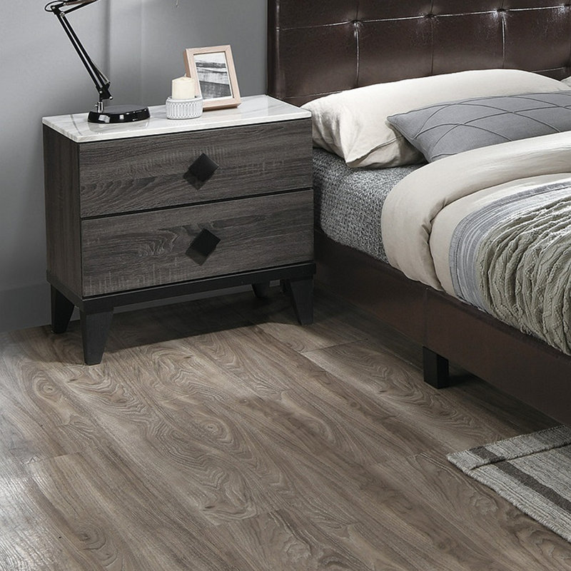 Table de chevet contemporaine, Gris