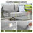 Adden 4-Piece Hand-Painted Aluminum Outdoor Conversation Set With Loveseat, Gray Cushions And Coffee Table-122879144-122881293