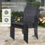 Ensemble de salle à manger de patio pour 4 personnes avec chaises empilables PVC-coated polyester-2075484920