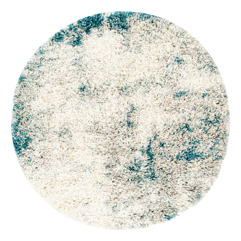 Performance Abstract Indoor Rug, Round 3'3"