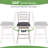 Set of 2 360° Swivel Bar Stools with Rubber Wood Frame and Ergonomic Backrest and Footrest