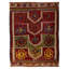 Multicolored Flatweave Wool Rug - 3'7" x 4'5"