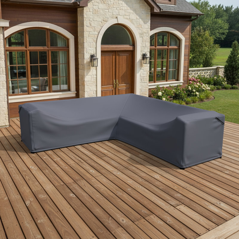 Housse pour canapé modulaire en L en acacia Deloris