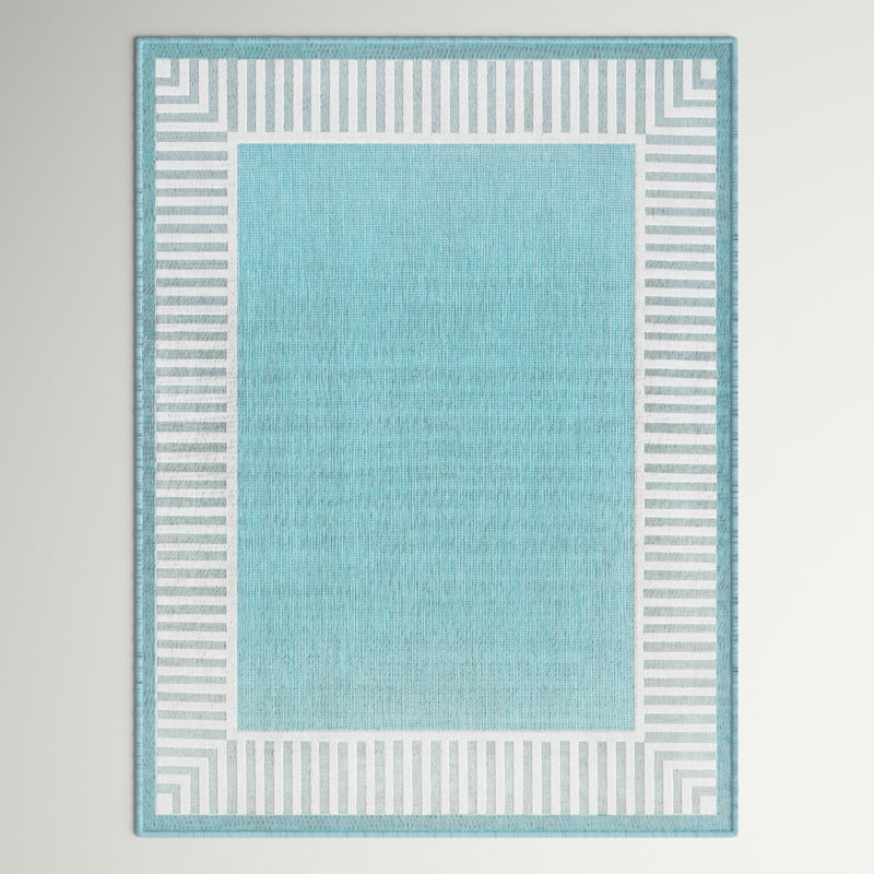 Abington Striped Machine Woven Indoor/Outdoor Area Rug, Rectangle 8'9" x 12'2"