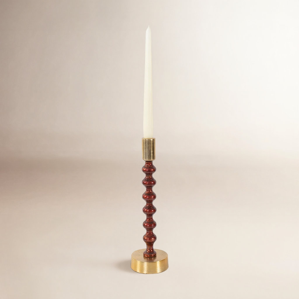 Candlestick Holder, 12" H x 4" W x 4" D