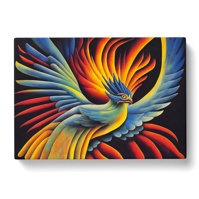 The Stellar Phoenix Bird Abstract - Wrapped Canvas