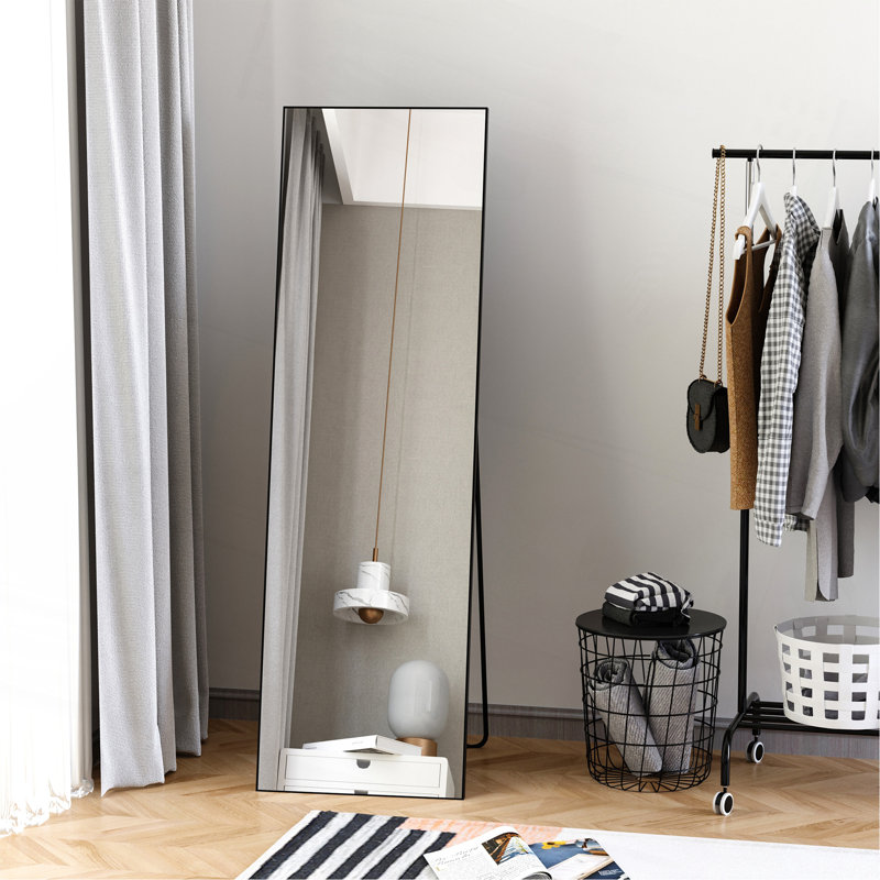 Miroir autoportant ou mural polyvalent pour la chambre à coucher, le salon et la salle de bain
