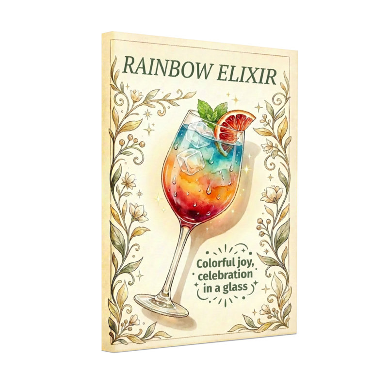 «Fashion Rainbow Elixir», reproduction d'art, H 18 po x l 12 po