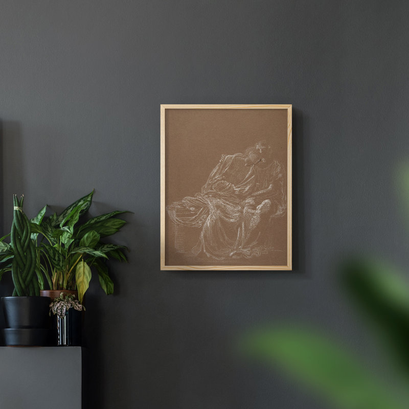 "Croquis rétro XXIV" sur papier, Naturel, H 14 po x l 11 po