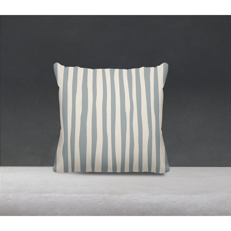 Coussin décoratif réversible Malone, Gris / Blanc cassé, H 19 po x l 19 po
