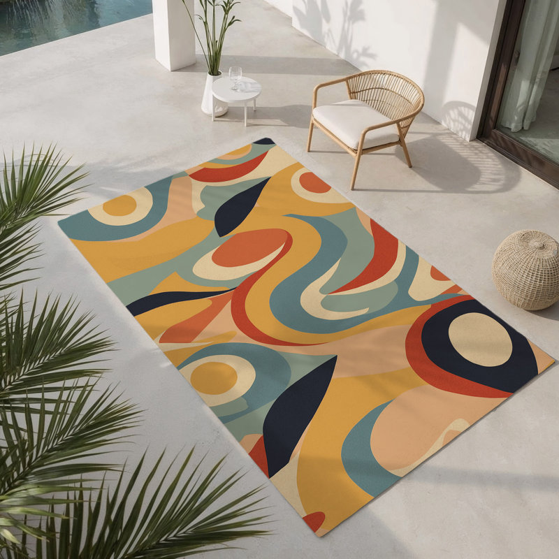 Bold Glow Indoor And Outdoor Area Rug, Rectangle 1'6" x 2'6"