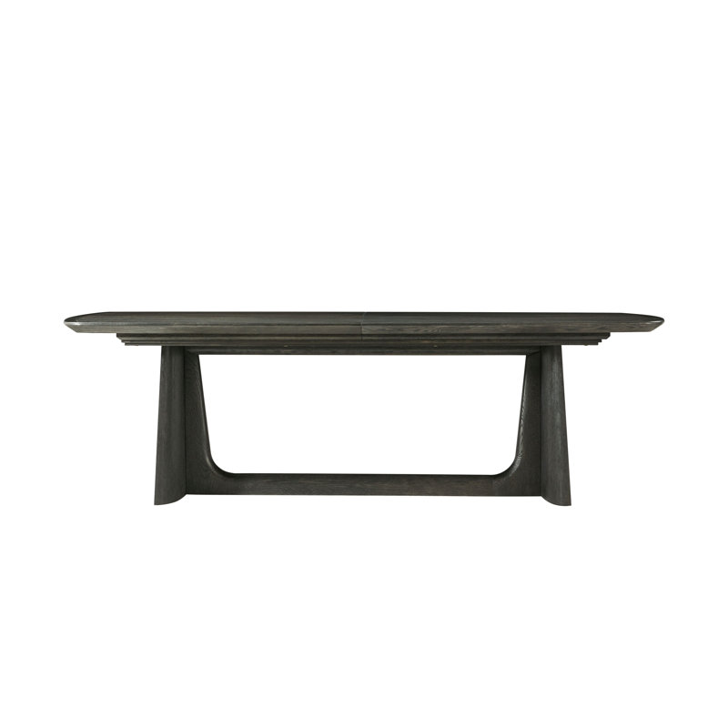 Repose Solid Oak Dining Table, Charcoal Oak